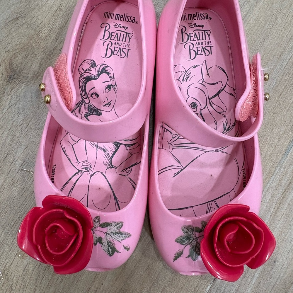 Mini Melissa Pink Beauty and the Beast Kids Shoes